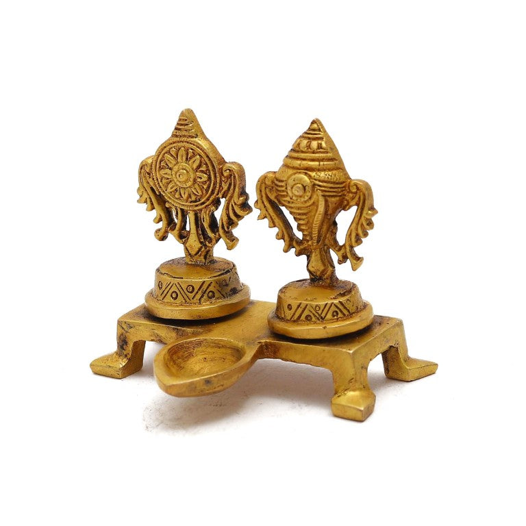 Brass Shanku Chakra Diyas /Shank Chakra Diwali Festival Decoration