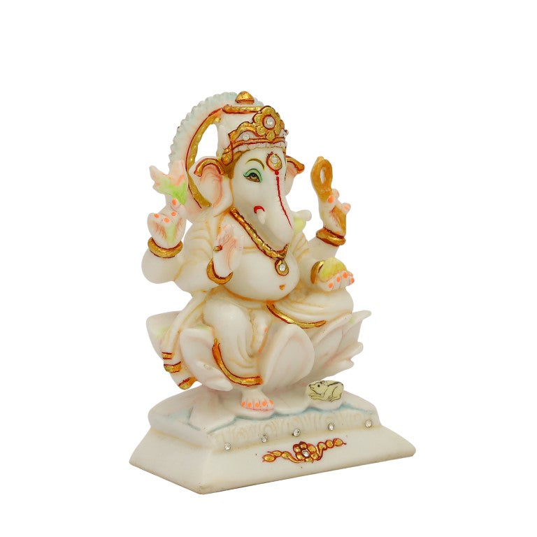 Marble Dust Ganesh Idol | Vinayaka Statue | Ganpati Murti | Ganesha Idol for Home Decor