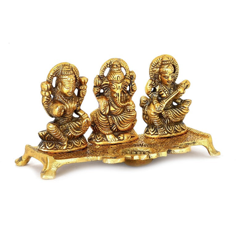 Laxmi Ganesh Saraswati Diya Lamp