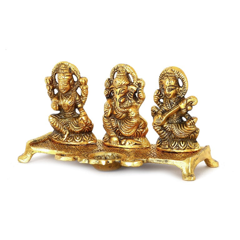 Laxmi Ganesh Saraswati Diya Lamp