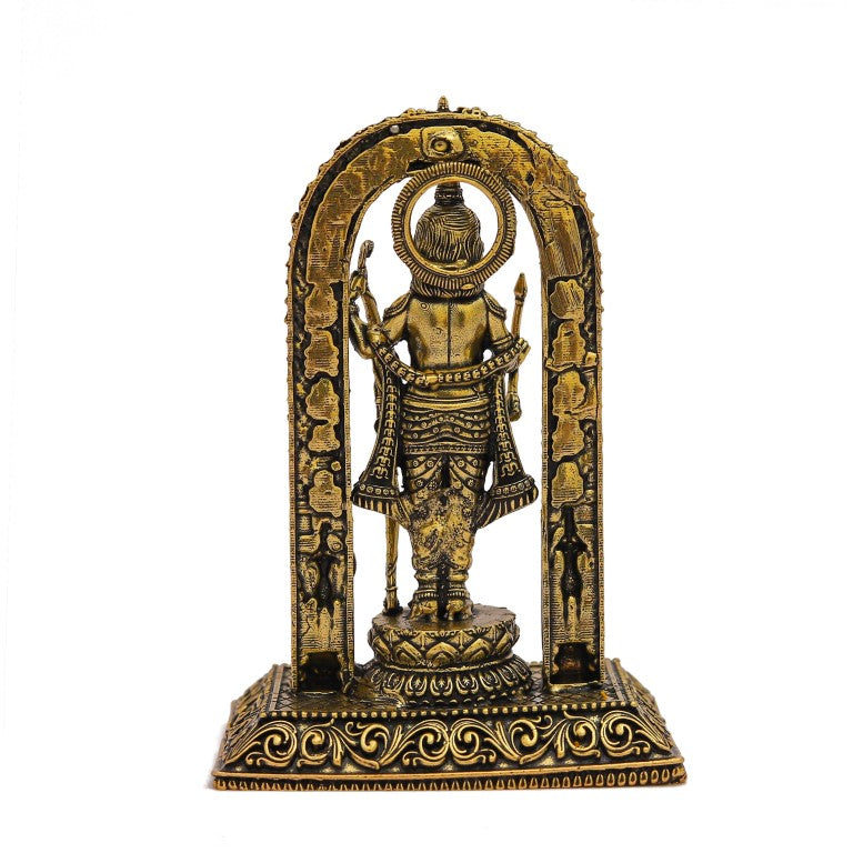 Brass Shree Ram Lalla Idol for Temple and Home Décor