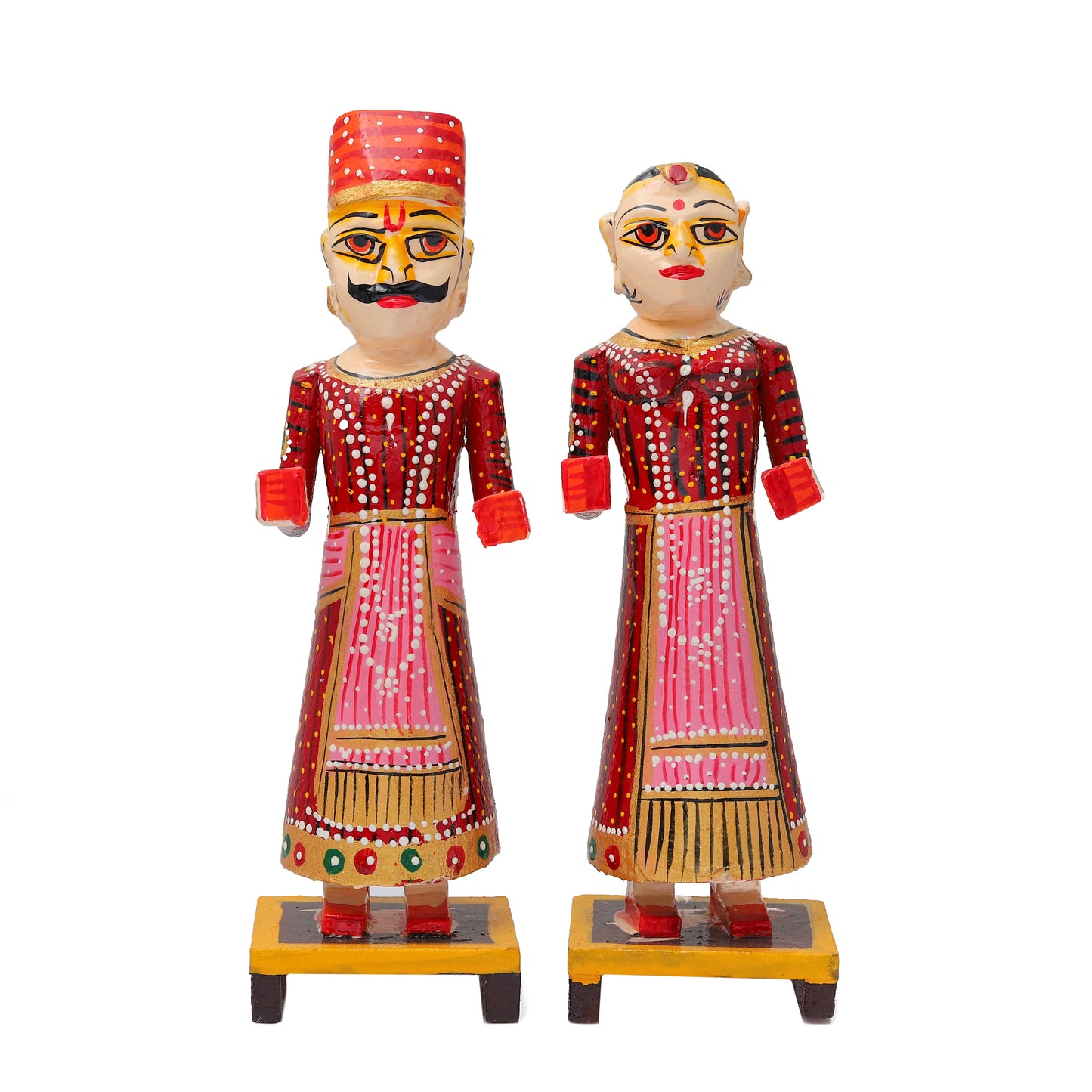 Wooden Isar Gangaur Idols for Pooja-(9 Inch)