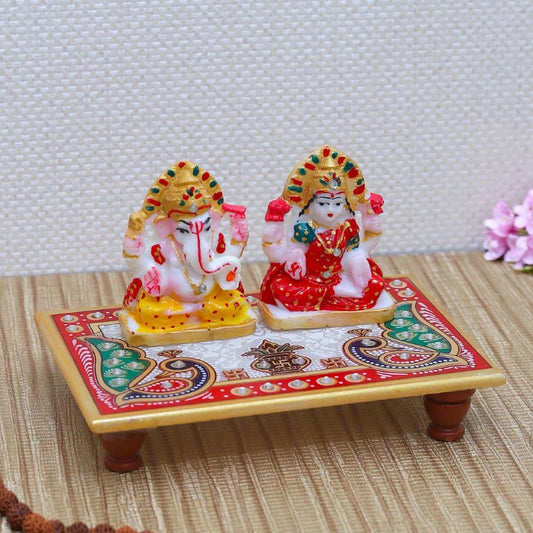 Divine Meenakari Chowki & Laxmi ji & Ganesh ji