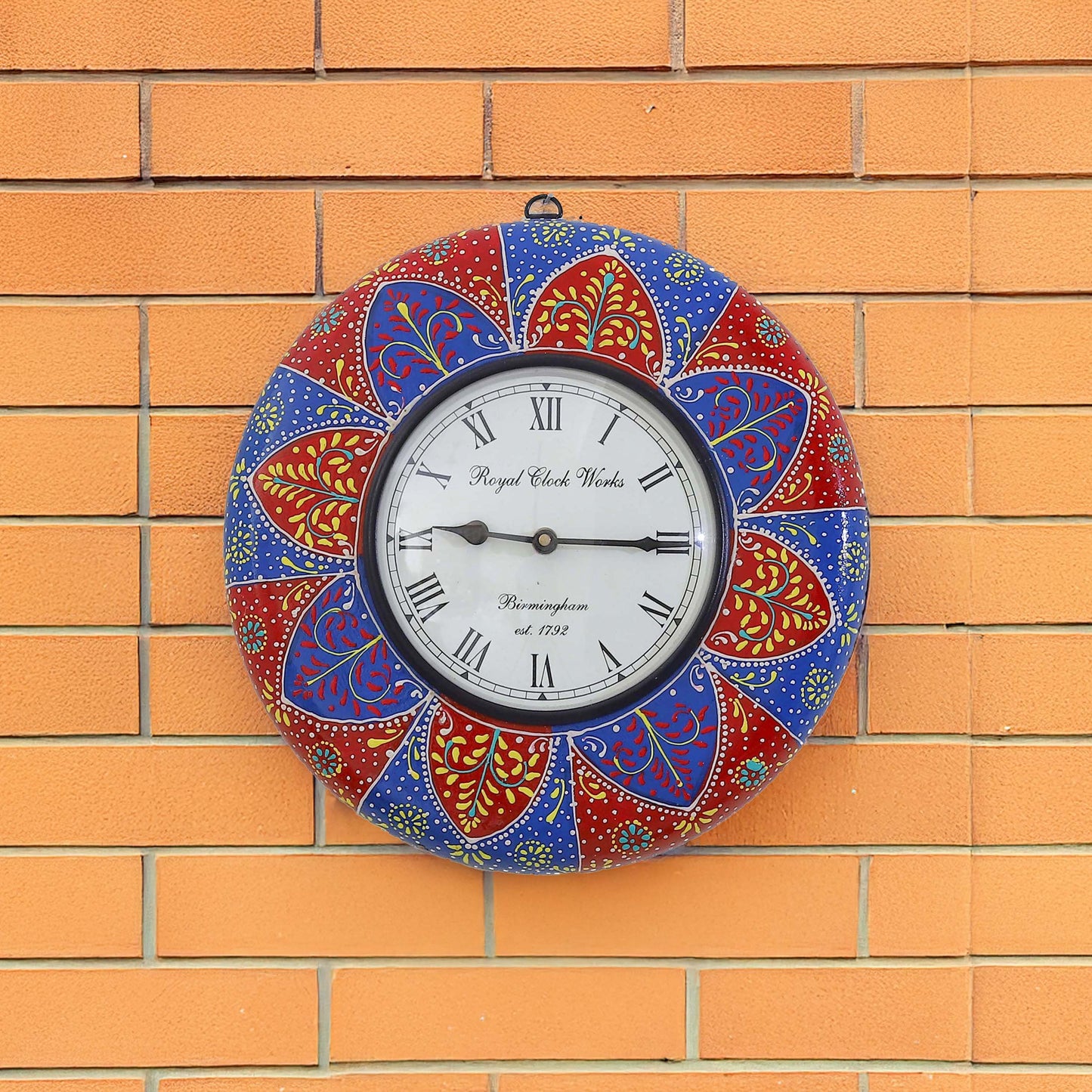 Handpainted Wooden Clock