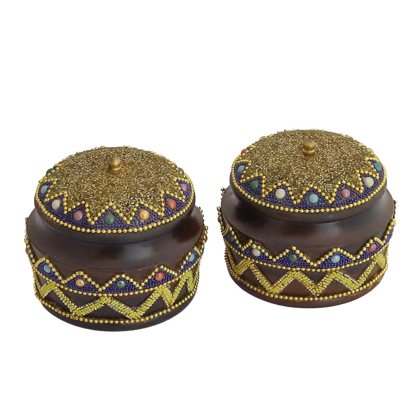Handcrafted Wooden Dry Fruit & Spice Box with Wooden Bowls | Multipurpose Wooden Storage Container for Spices, Nuts & Snacks