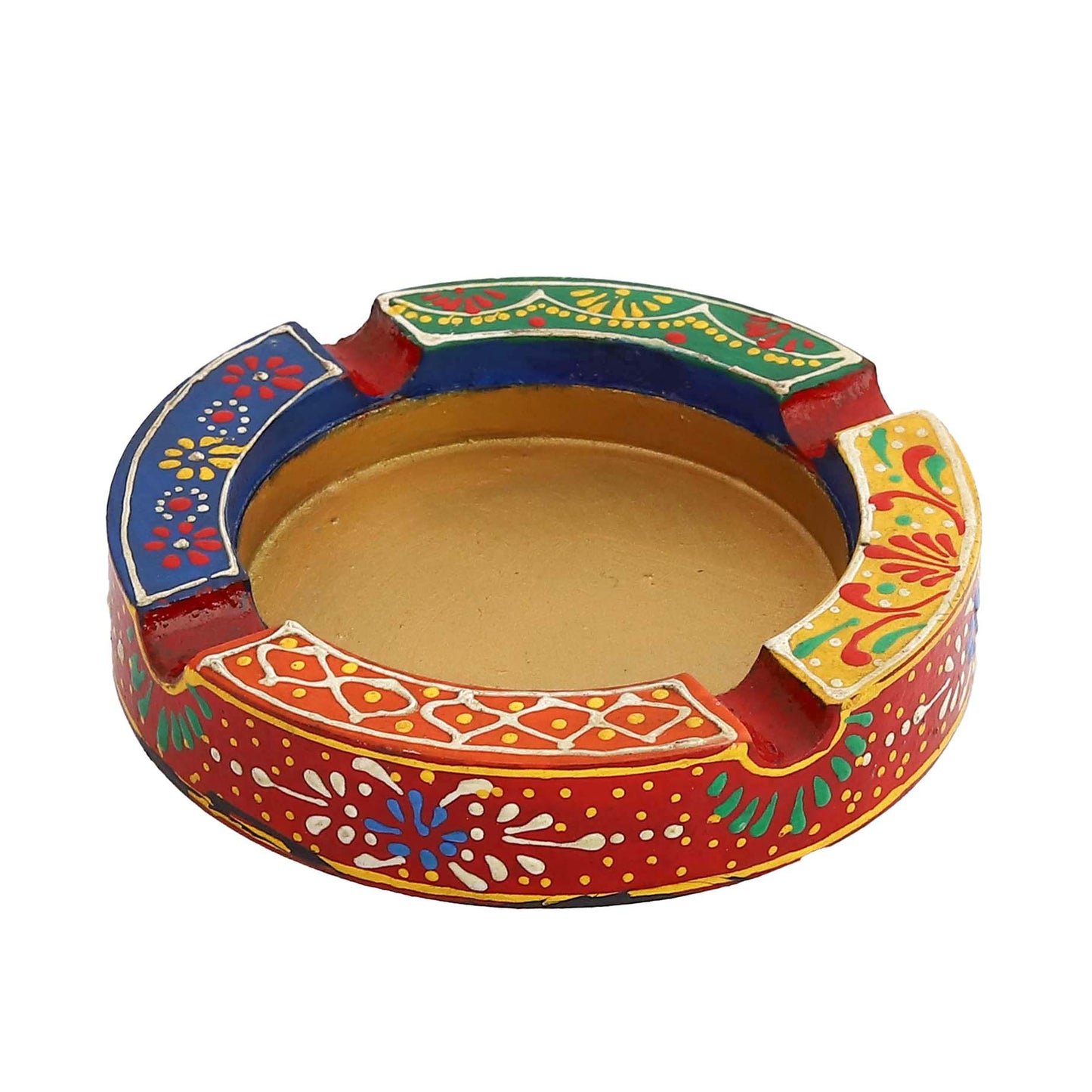 Hand painted wooden ashtray