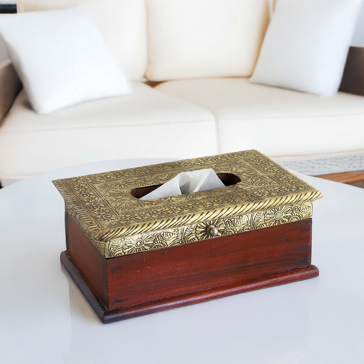 wooden tissue box napkin holder 10 * 6 inches