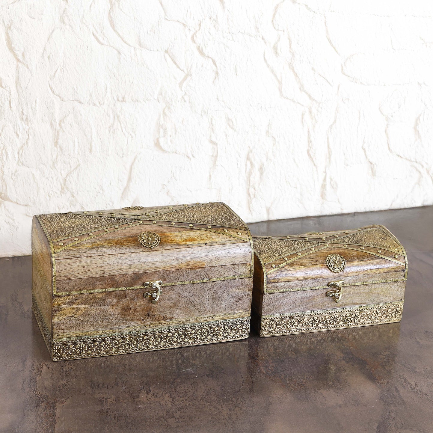 Wood Painted Beautiful Jewellery Box Set of 2