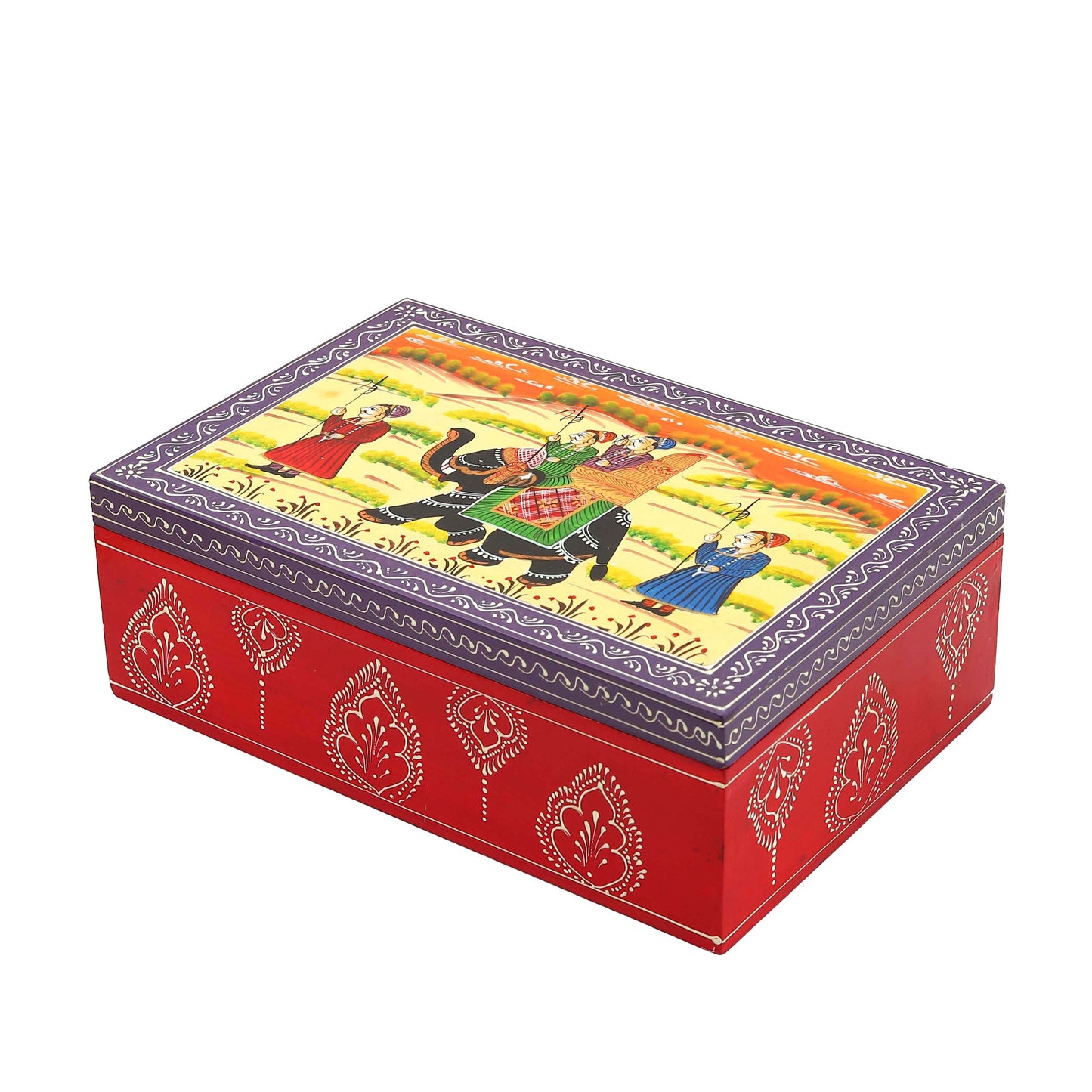 Vintage Elephant Wooden Jewellery Box