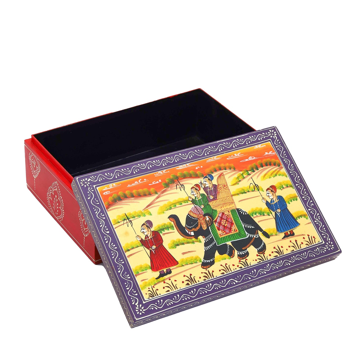 Vintage Elephant Wooden Jewellery Box