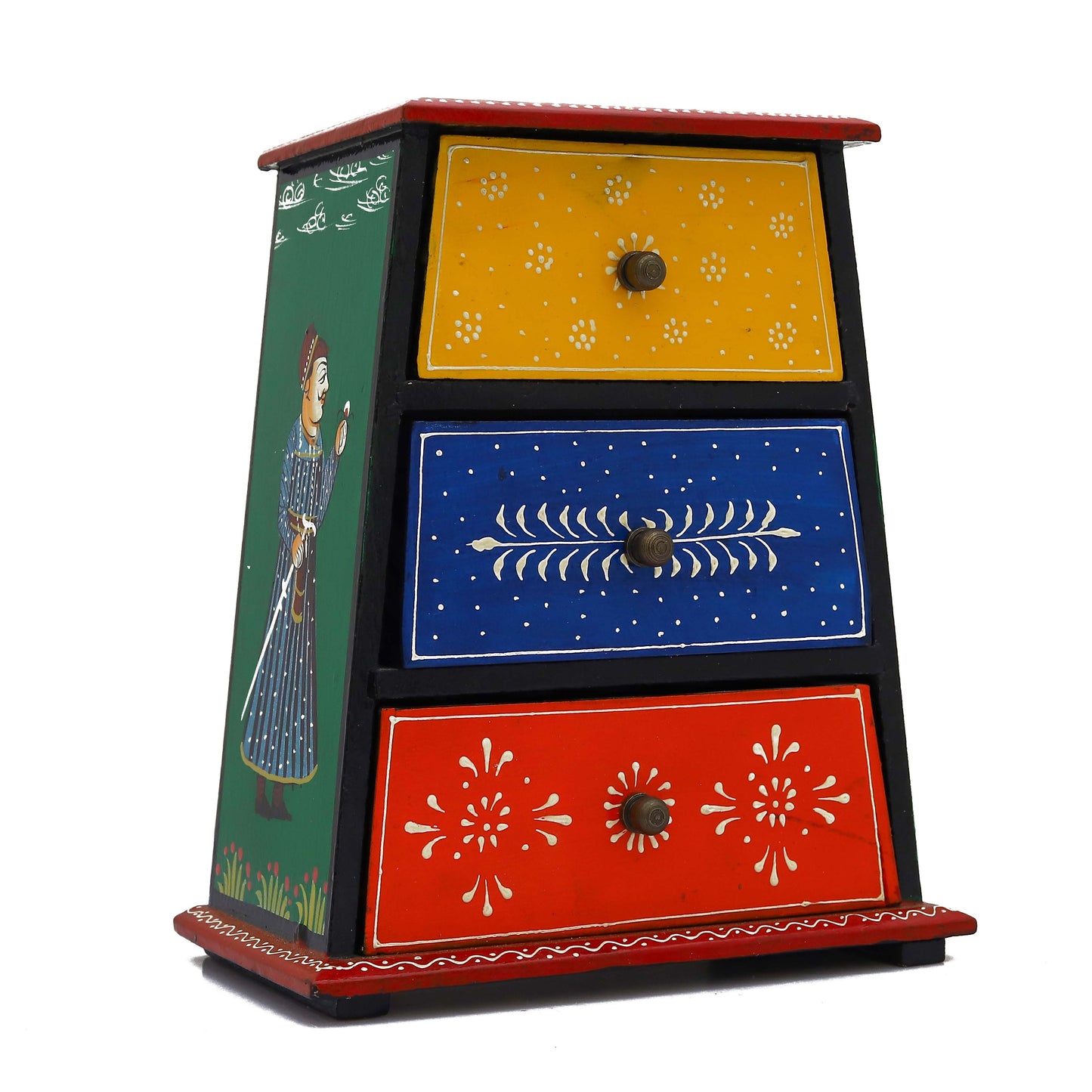 Antique Handcrafted Wooden Jewellery Box