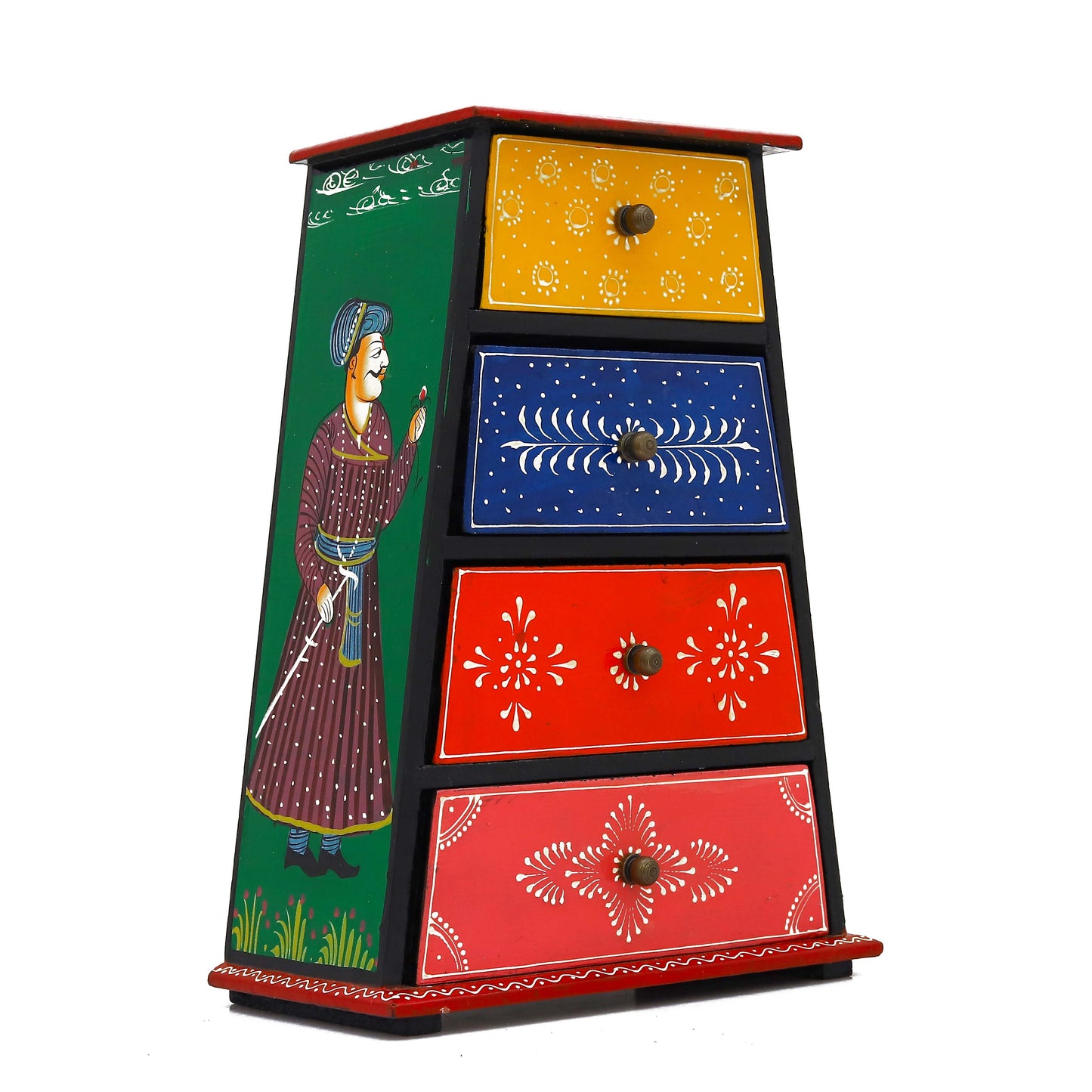 Multicolour Handcrafted Wooden Jewellery Box