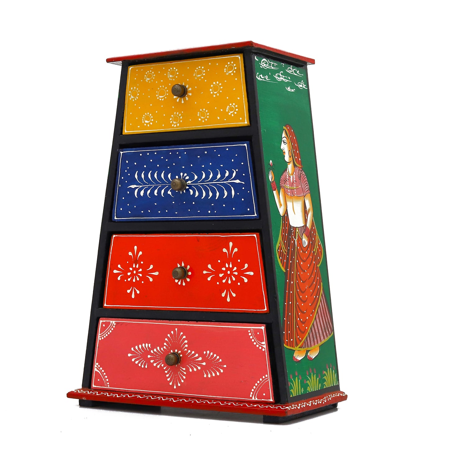 Multicolour Handcrafted Wooden Jewellery Box