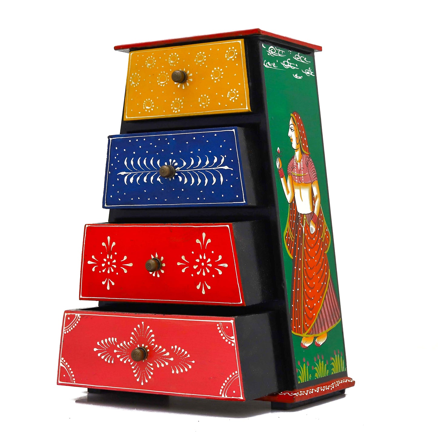 Multicolour Handcrafted Wooden Jewellery Box