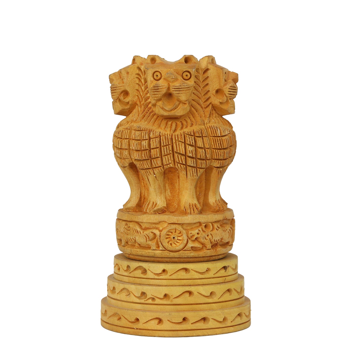 Ashoka Stambh Wooden Pen Stand – 6 Inch Premium Desk Organizer | Ideal Gift for Clients, Teachers, Friends & Office Use