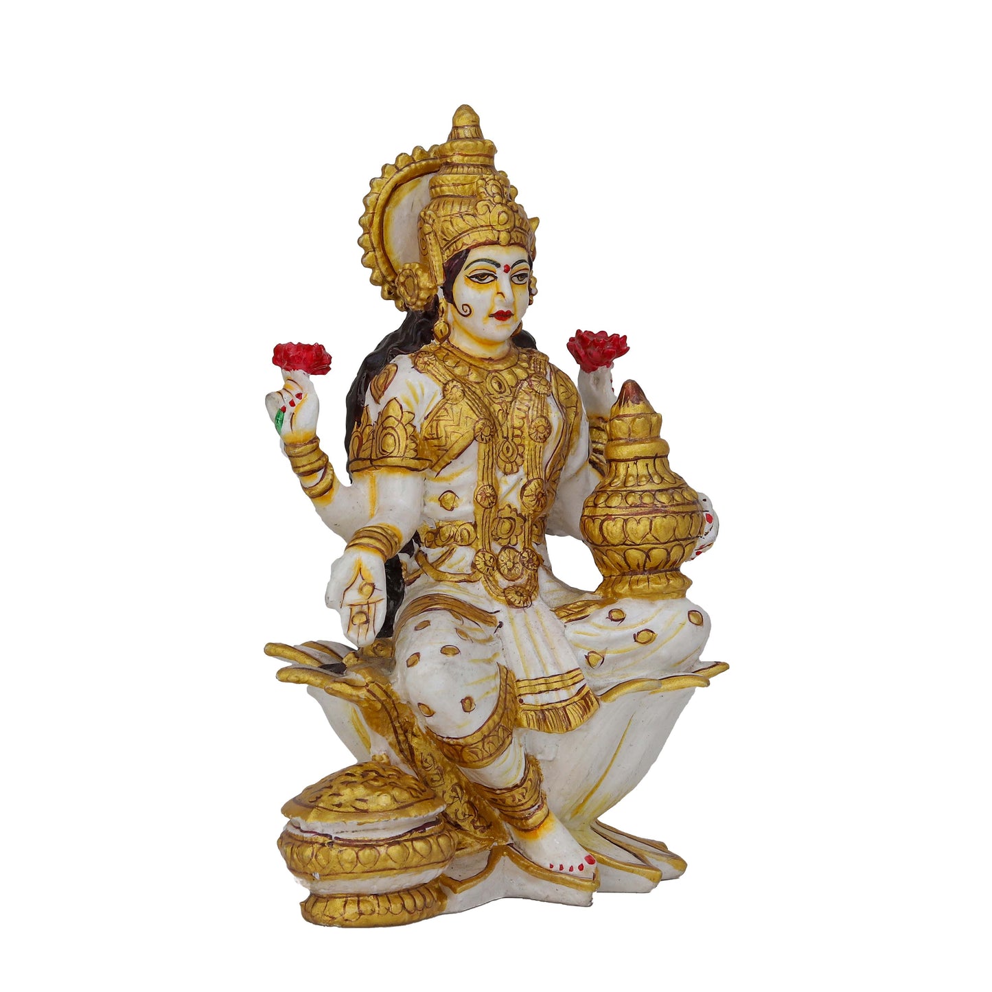 Resin Lakshmi Idol Sculpture Goddess of Wealth & Prosperity | Ideal for Home, Office & Gifting