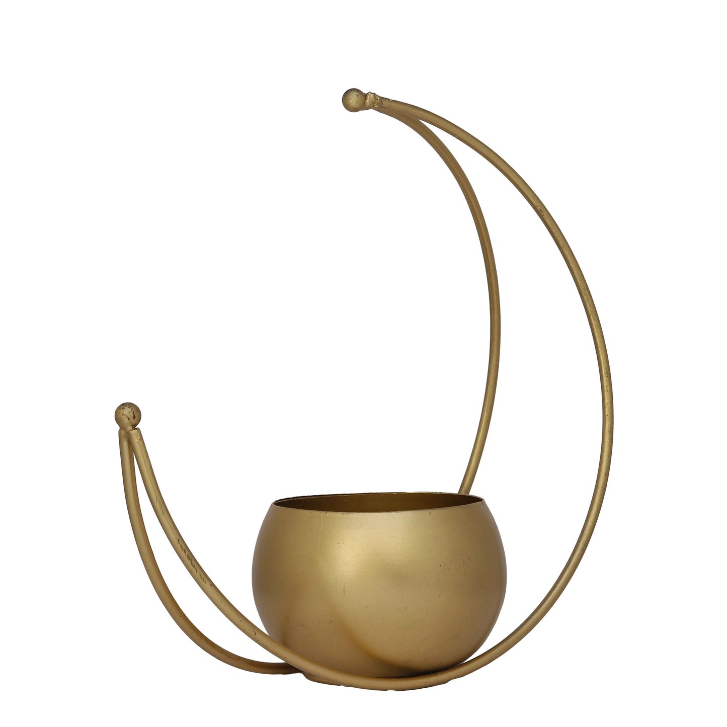 Brass Design Studio Moon Planter Pot Elevate Your Indoor Oasis with Style & Durability
