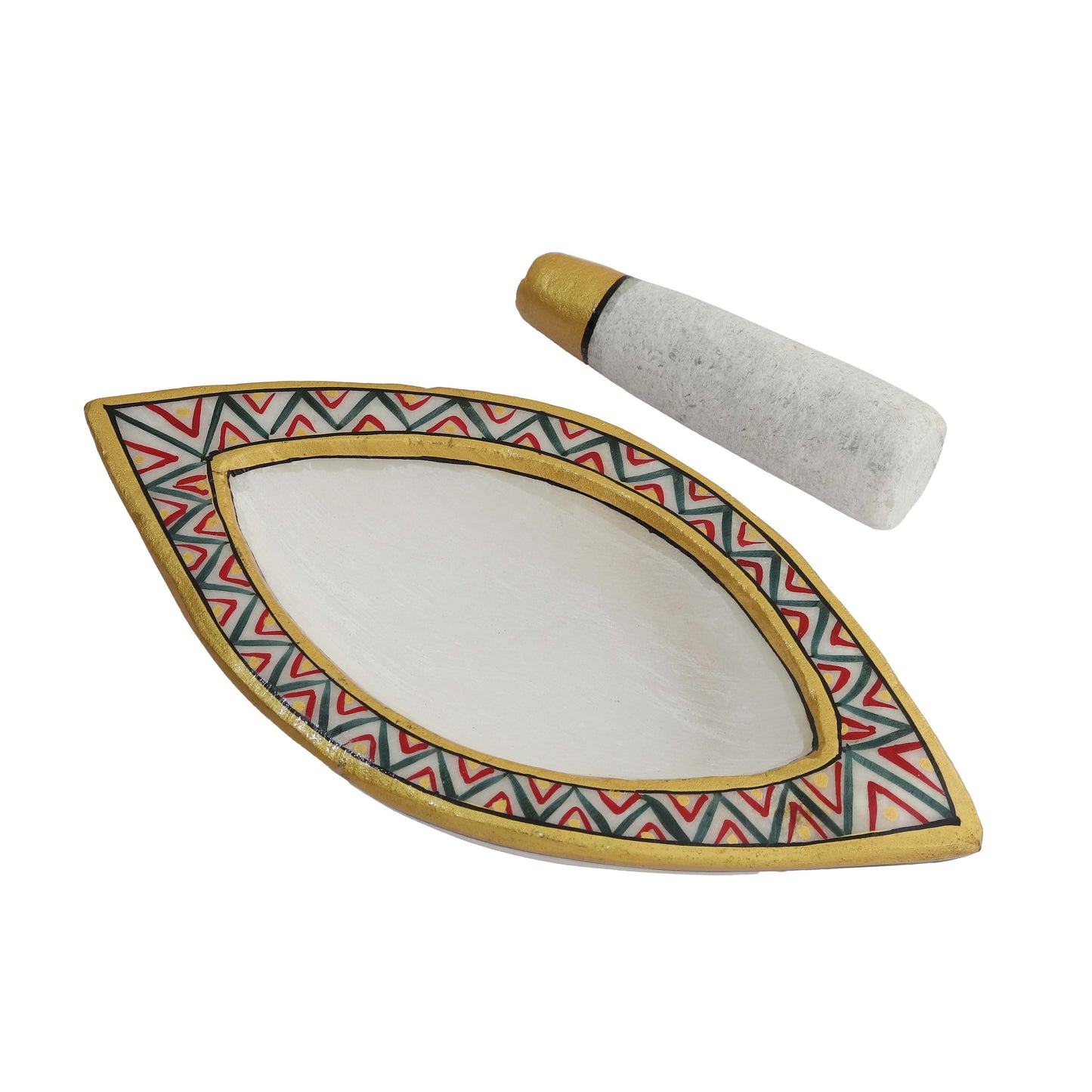 Handcrafted Stone Mortar and Pestle Set (Khalbatta/Imam Dasta/Ohkli Musal) Traditional Spice Grinder & Masher for Kitchen Use