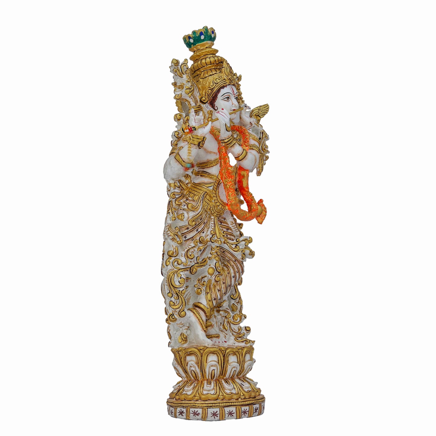 Resin Krishna Ji Idol Sculpture Divine Symbol of Love, Peace & Playfulness | Ideal for Home Temple, Office & Gifting