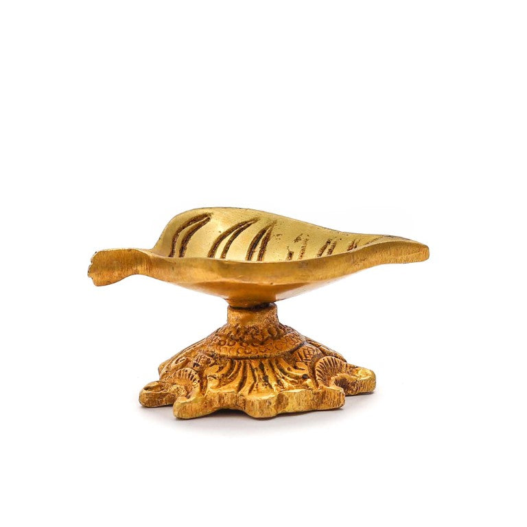 Brass Leaf Diya