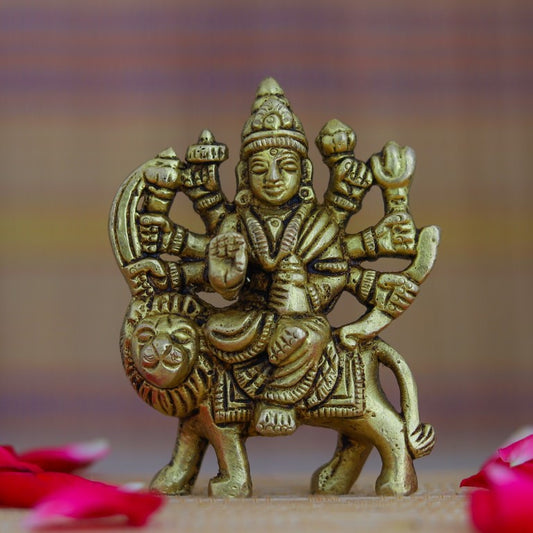 Brass Maa Durga/MATA Rani Jagdamba Idol, Statue, murti , murti for Home Mandir and Home Decor