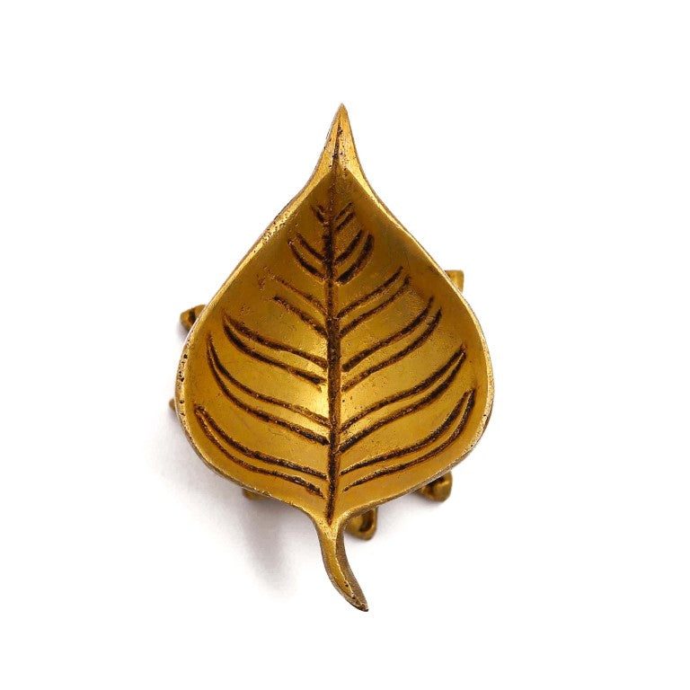 Brass Leaf Diya