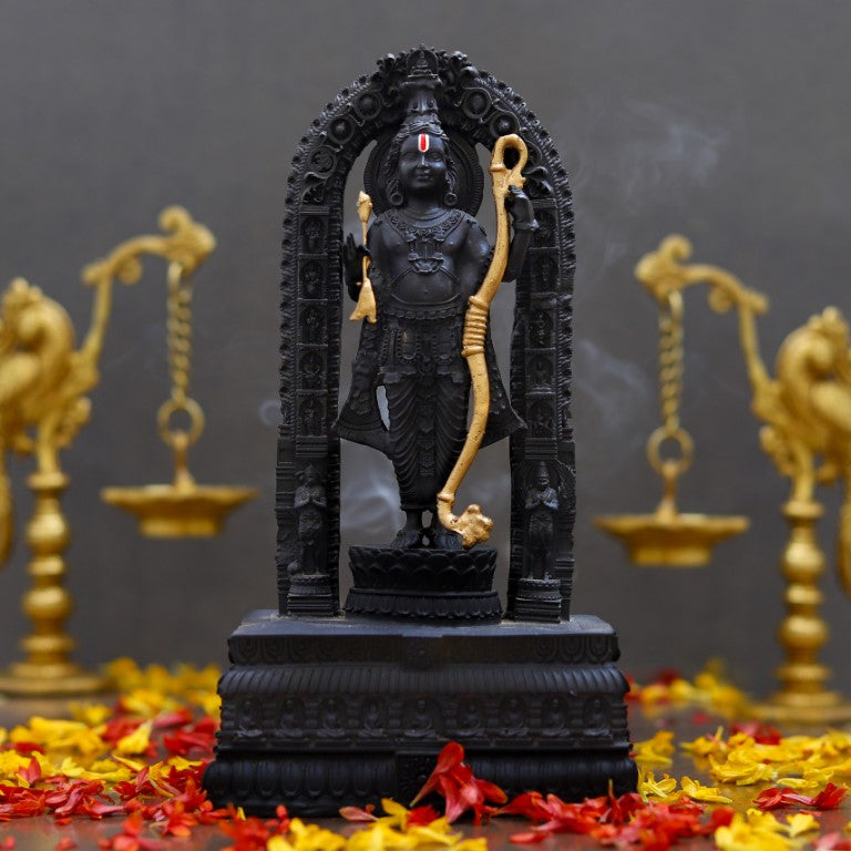 Resin Shree Ram Lalla Idol for Temple and Home Decor ( 10 Inch )