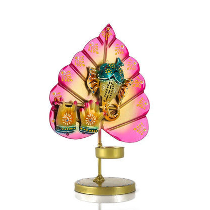 Ganesha Peepal Leaf Diya Stand