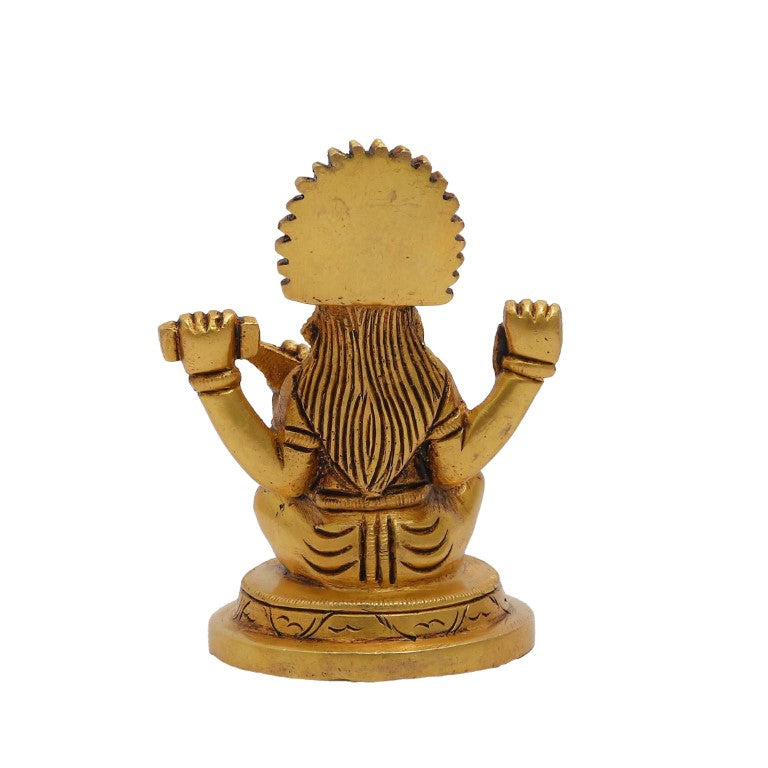 Brass Maa Saraswati Idol Murti Statue for Home Pooja Puja Mandir Décor