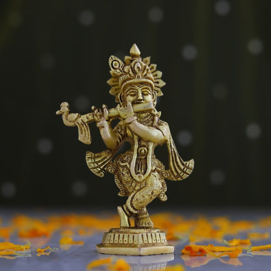 Lord Shree Krishna Standing Idol/Kanha ji Murti for Pooja & Decoration, Gifts items