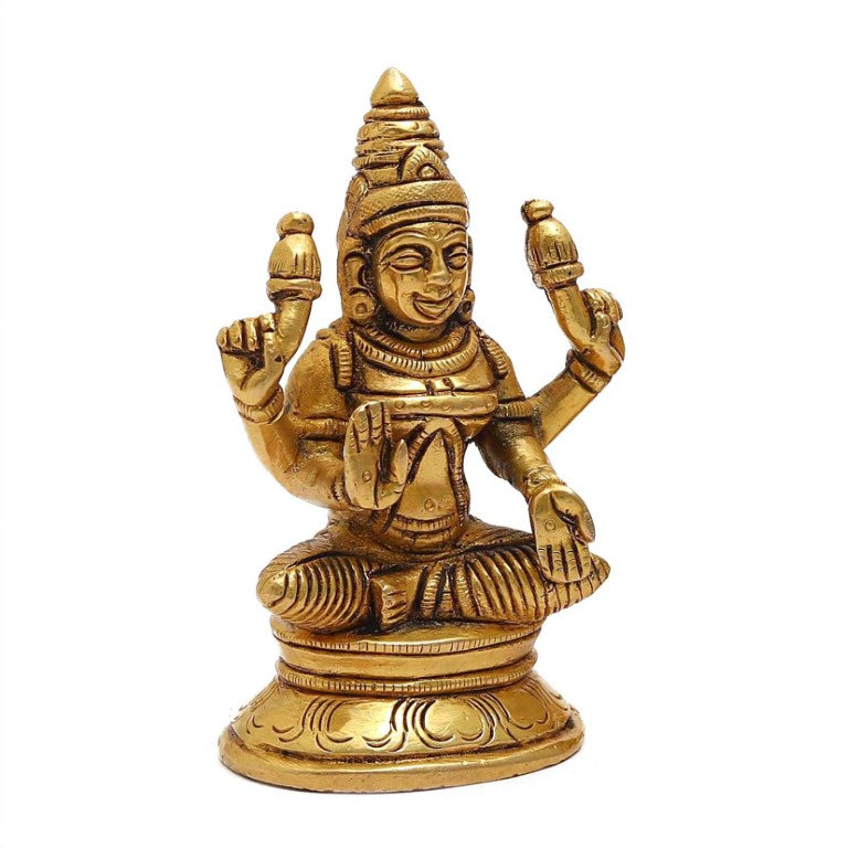 Brass Laxmi Ji Idol Goddess Lakshmi Statue