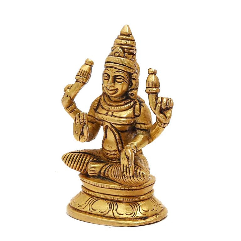 Brass Laxmi Ji Idol Goddess Lakshmi Statue