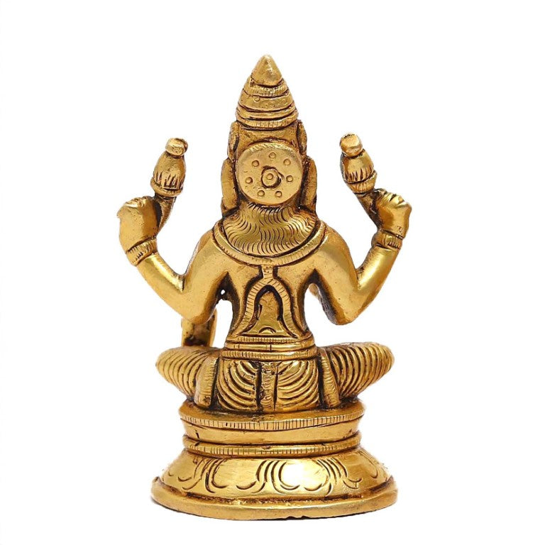 Brass Laxmi Ji Idol Goddess Lakshmi Statue