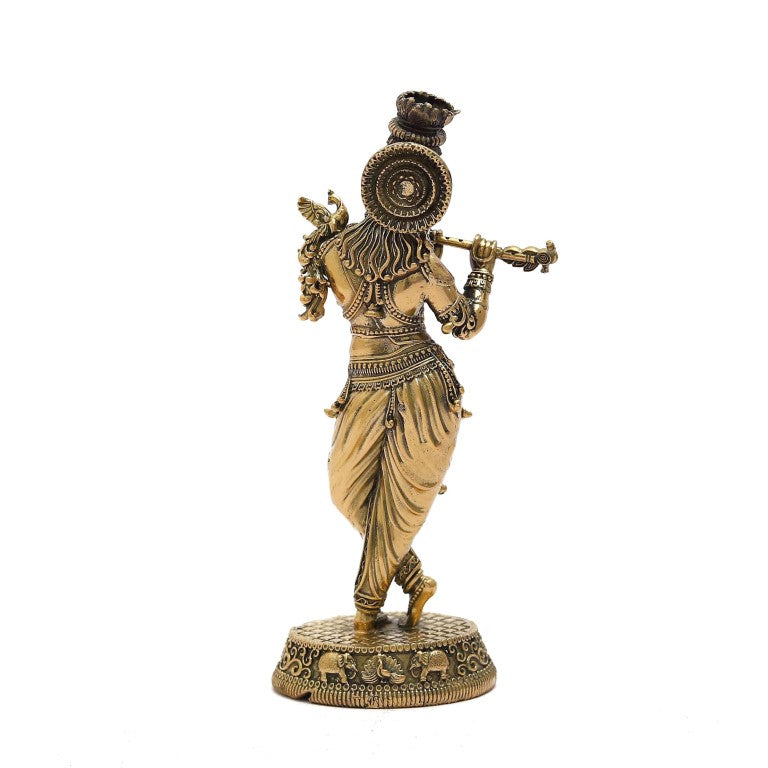 Brass Krishna Murti Idol Statue