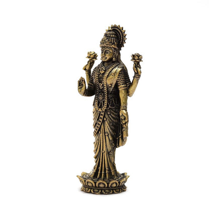 Shri Maha Lakshmi Idol in Standing Position/Maha Lakshmi Brass Idol/Dhan Lakshmi Brass Idol