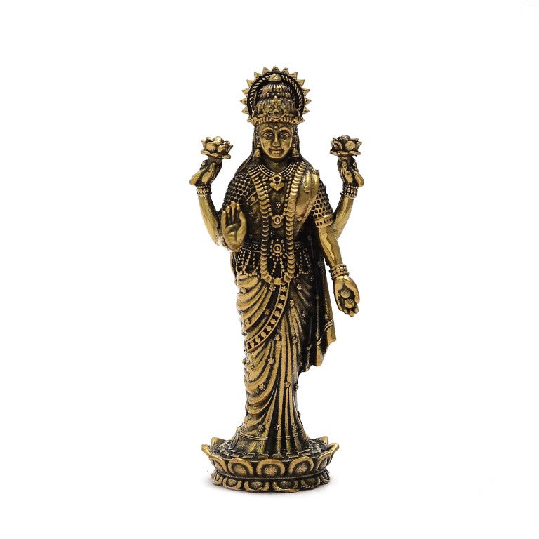 Shri Maha Lakshmi Idol in Standing Position/Maha Lakshmi Brass Idol/Dhan Lakshmi Brass Idol