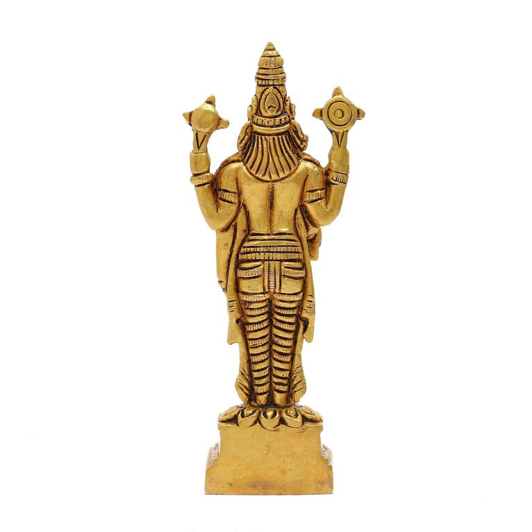 Brass Balaji Statue, Venkateswara Idol Lord Thirupathi Murti Lord Balaji Idols, Tirupati Idol God Statue Showpiece, Venkateswara, Home Décor