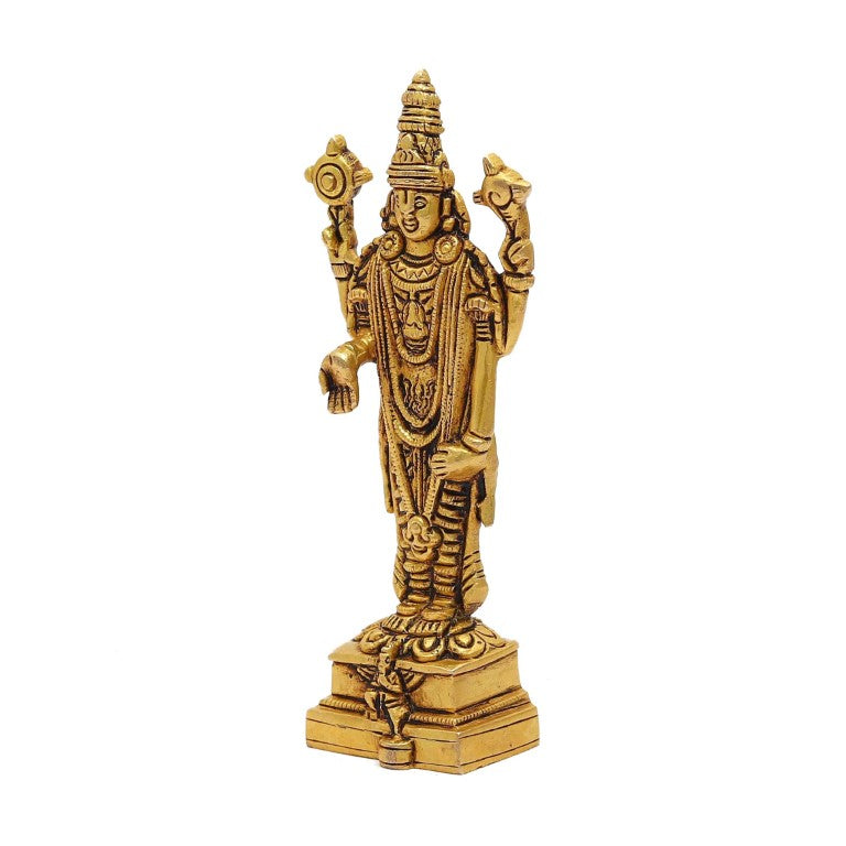 Brass Balaji Statue, Venkateswara Idol Lord Thirupathi Murti Lord Balaji Idols, Tirupati Idol God Statue Showpiece, Venkateswara, Home Décor