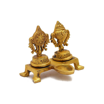 Brass Shanku Chakra Diyas /Shank Chakra  Diwali Festival Decoration