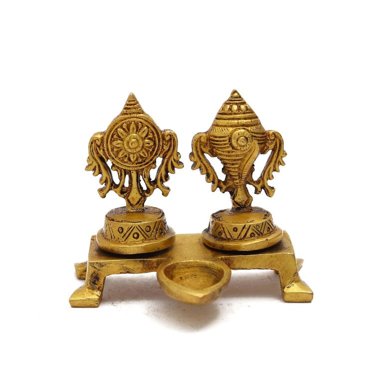 Brass Shanku Chakra Diyas /Shank Chakra  Diwali Festival Decoration