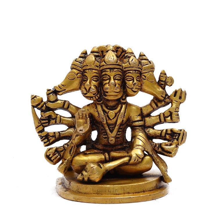 Panchmukhi Hanuman Statue | Brass Home Decor