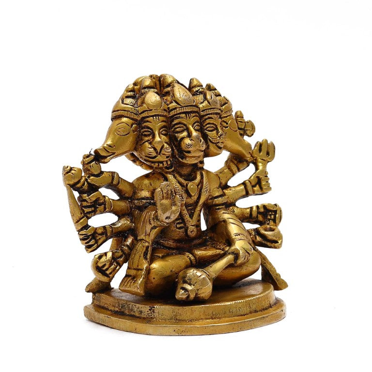 Panchmukhi Hanuman Statue | Brass Home Decor