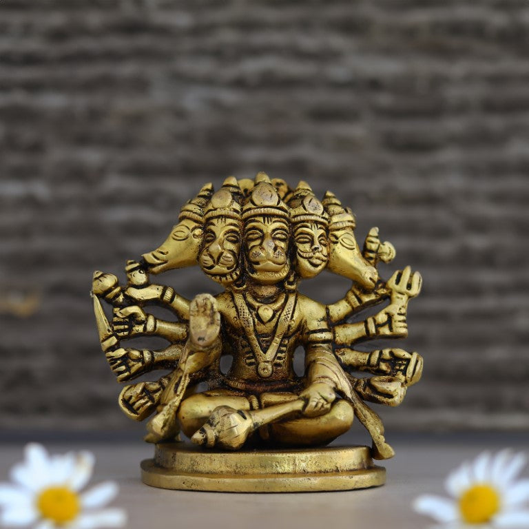 Panchmukhi Hanuman Statue | Brass Home Decor