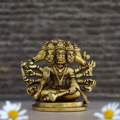 Panchmukhi Hanuman Statue | Brass Home Decor