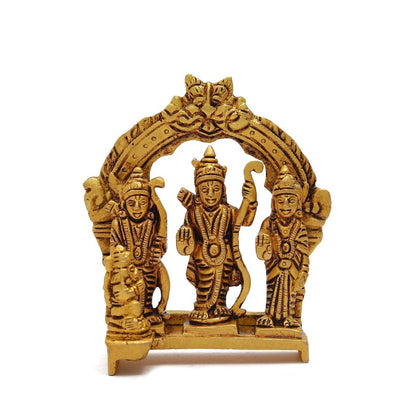 Brass Ram Darbar Lord Rama Laxman and Sita Religious Statue for Home Decor