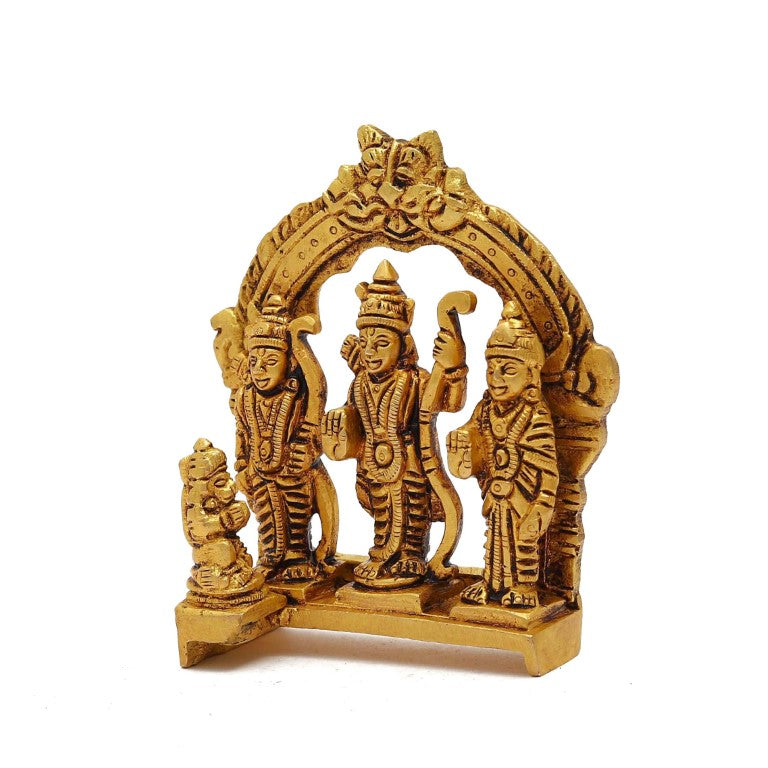 Brass Ram Darbar Lord Rama Laxman and Sita Religious Statue for Home Decor