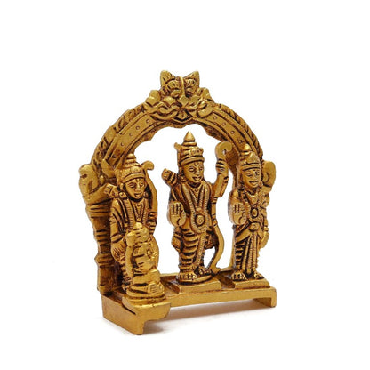 Brass Ram Darbar Lord Rama Laxman and Sita Religious Statue for Home Decor