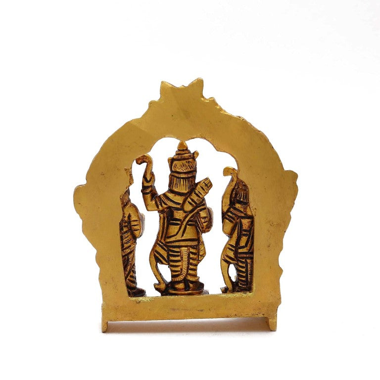 Brass Ram Darbar Lord Rama Laxman and Sita Religious Statue for Home Decor