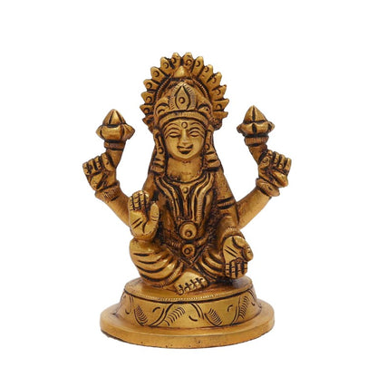 Brass Laxmi Ji Idol Goddess Lakshmi Statue