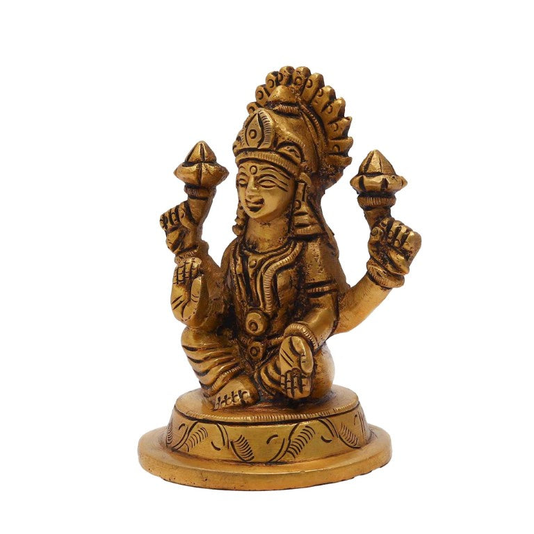 Brass Laxmi Ji Idol Goddess Lakshmi Statue